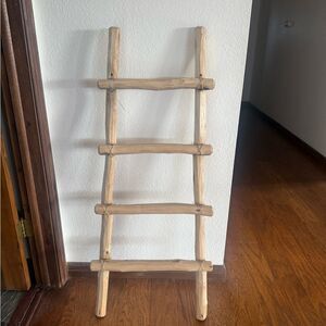 Rustic Wooden Ladder Wall Decor